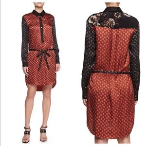 Jason Wu 100% Silk Printed Shirt Dress